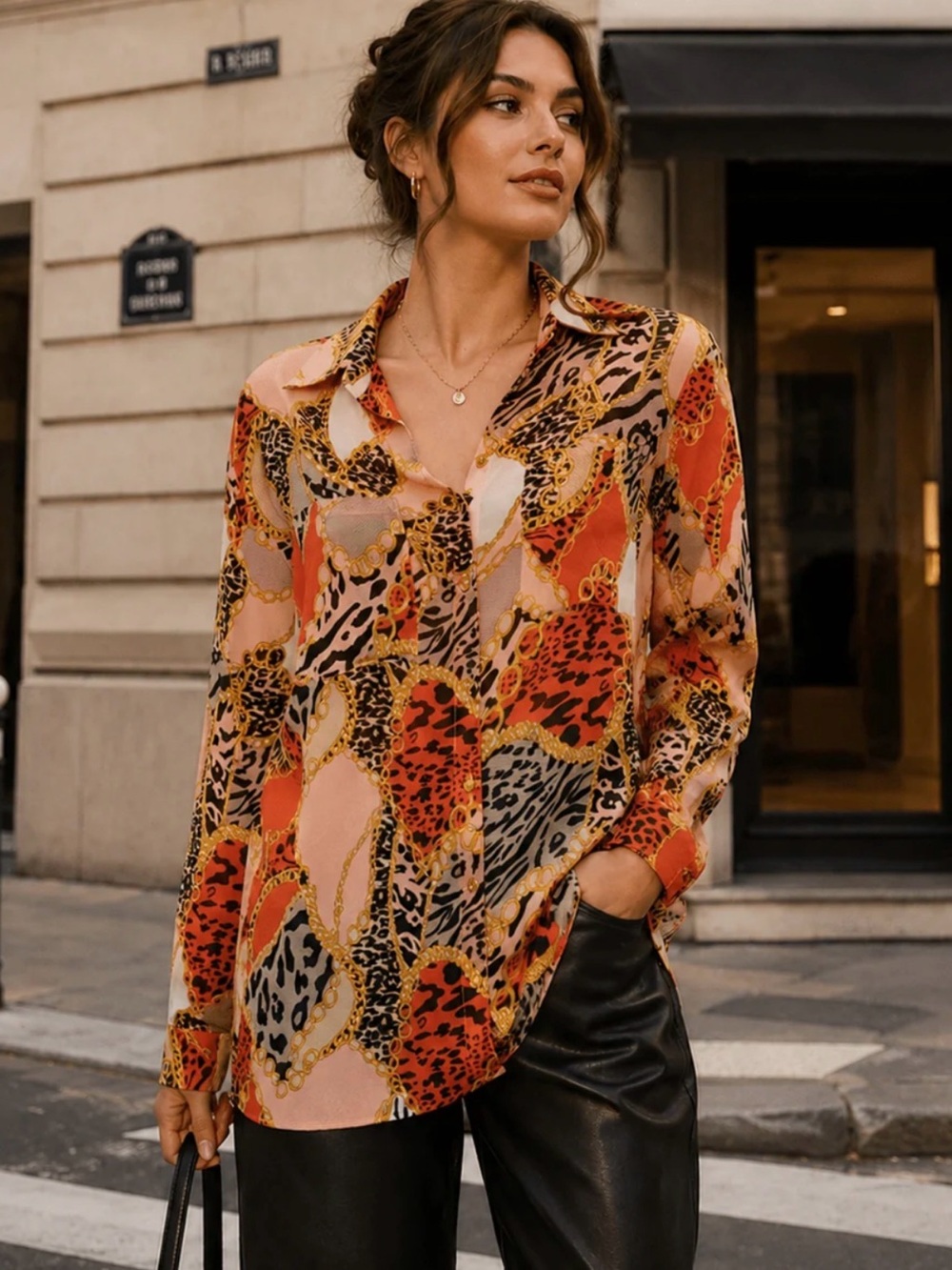 NWT Animal Print Button Up 🐆 ✨